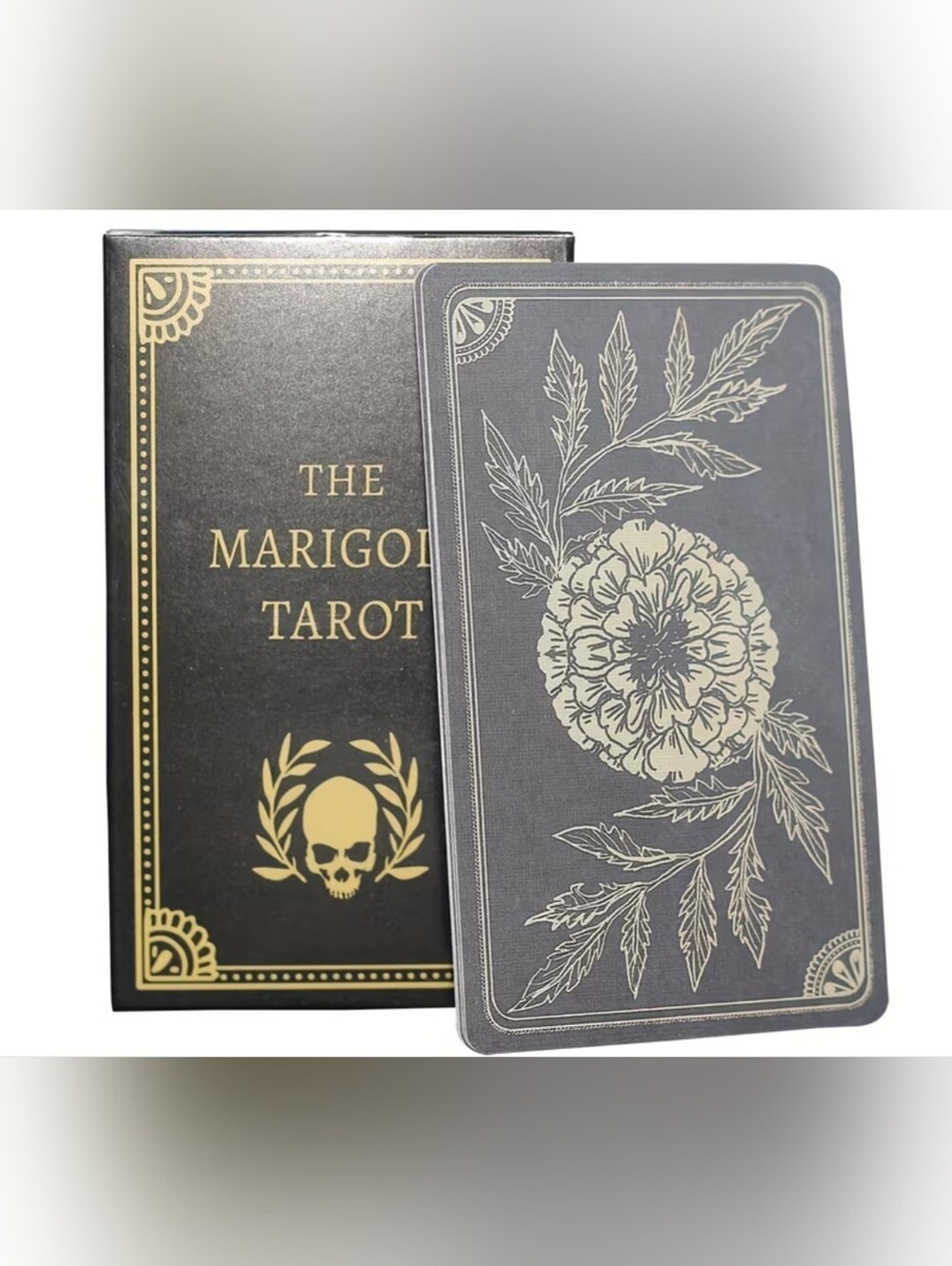 The Marigold Tarot Box — Black & Gold Deck Box